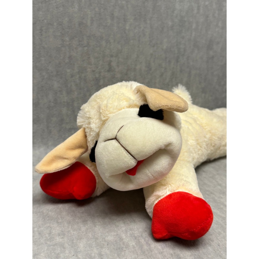 Lamb Chop Dream Works Shari Lewis Sheep Stuffed Animal Toy Cream Red